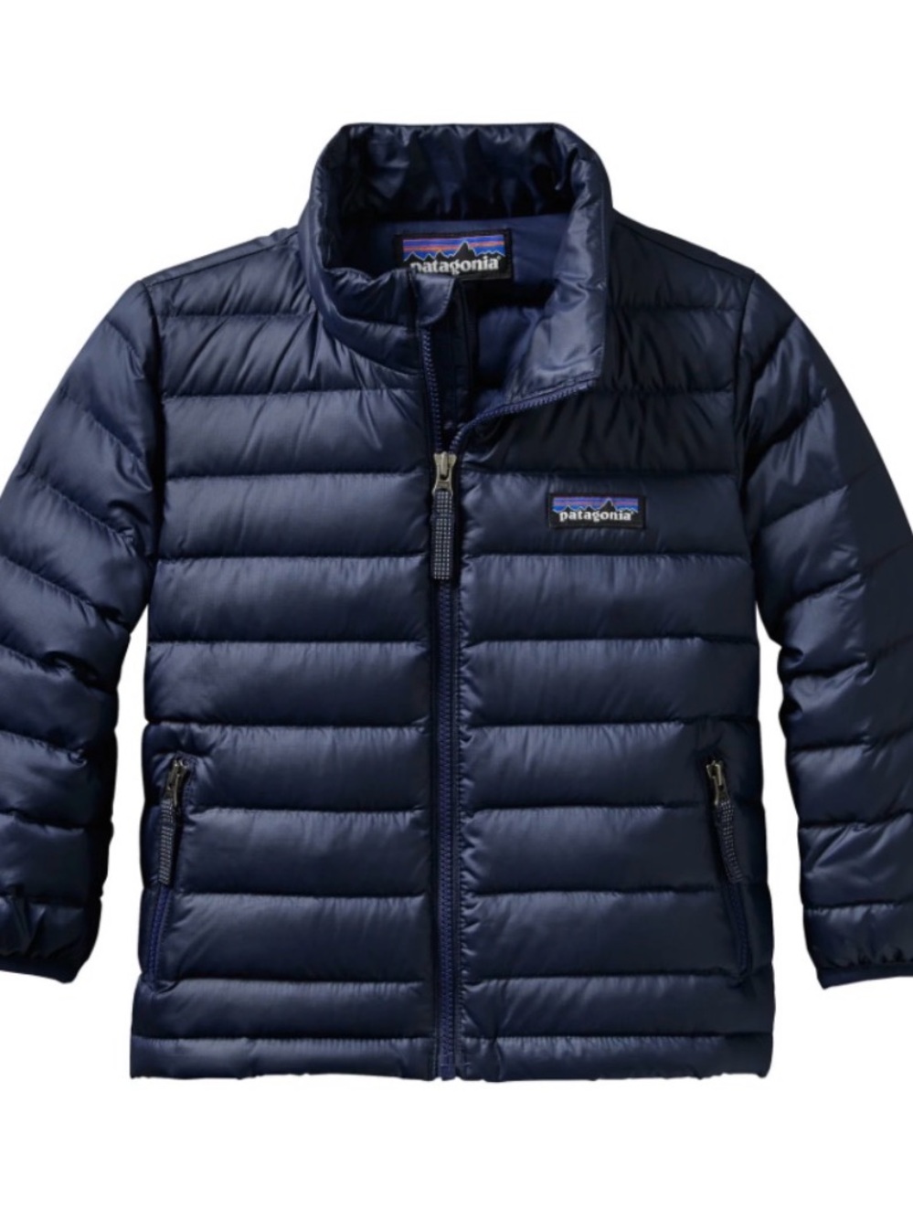 Patagonia Down Sweater Baby Puffer Jacket 12-18M Blue Down Full Zip